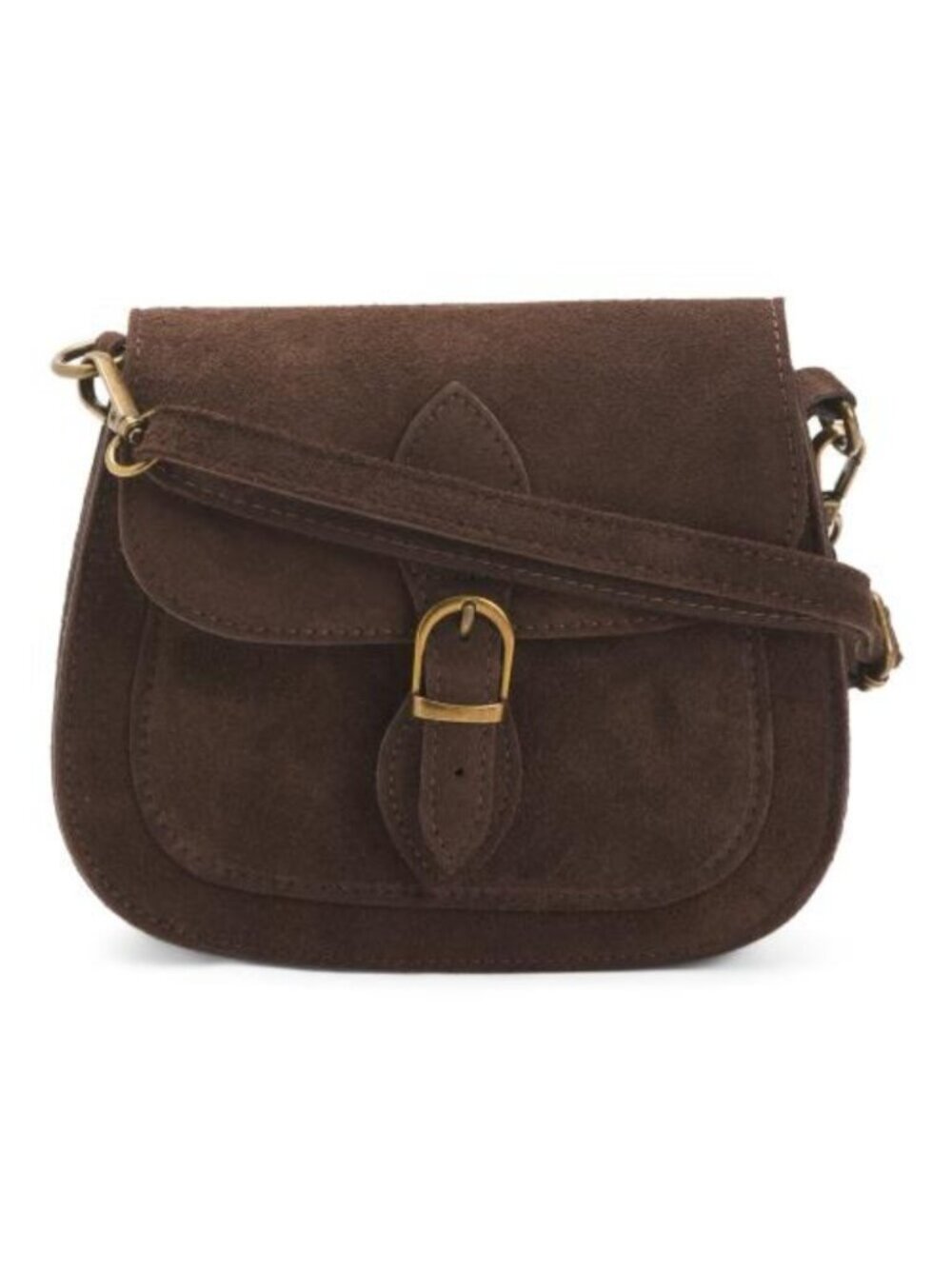 PERSAMAN NEW YORK Made In Italy Suede Crossbody Bag